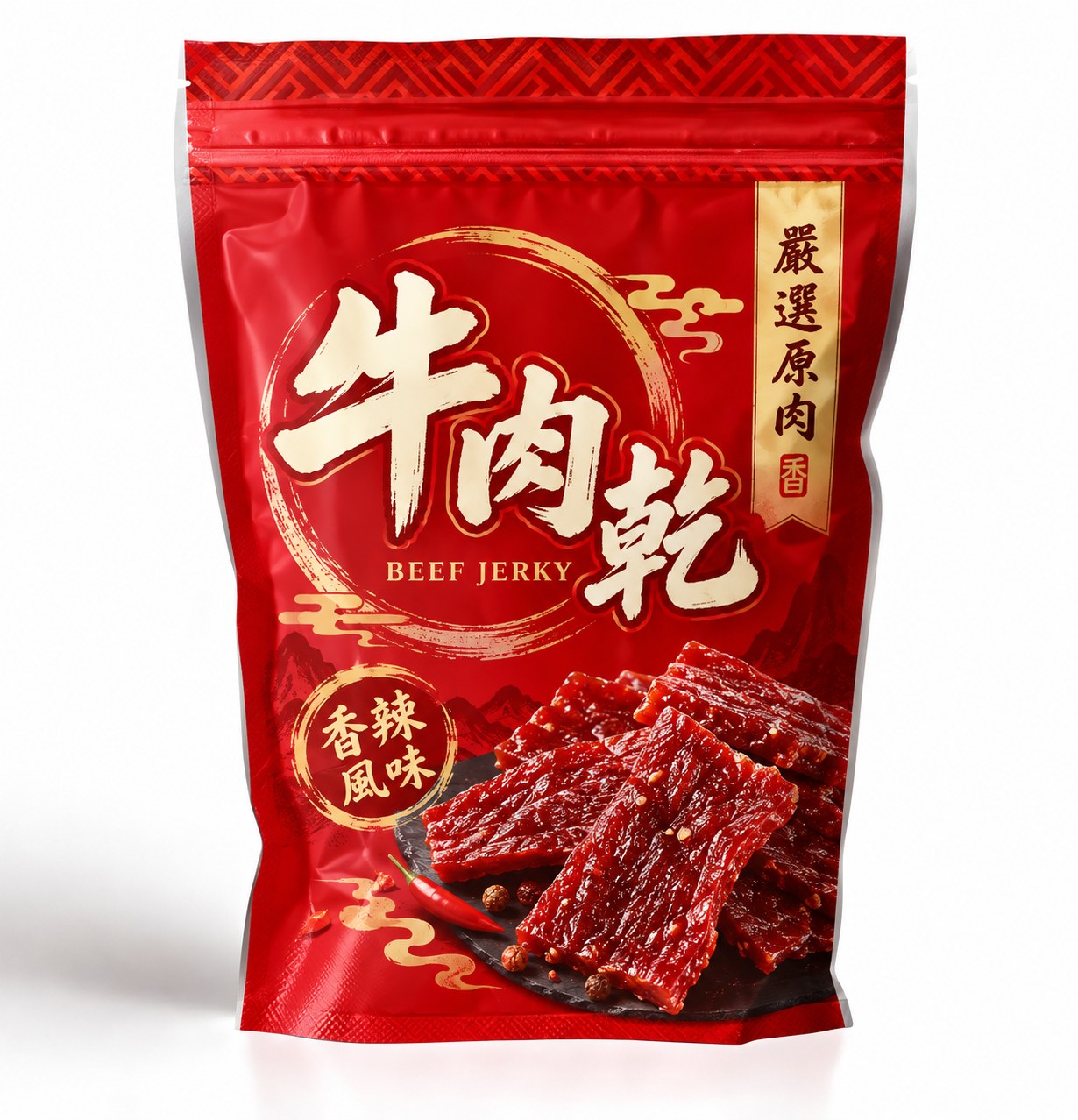 夾鏈鋁立袋印刷展示示意圖